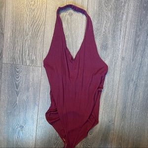 Burgundy bodysuit